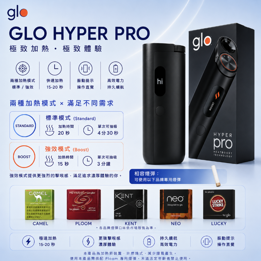 GLO HYPER PRO主機 七星KENT NEO LUCKY STRIKE